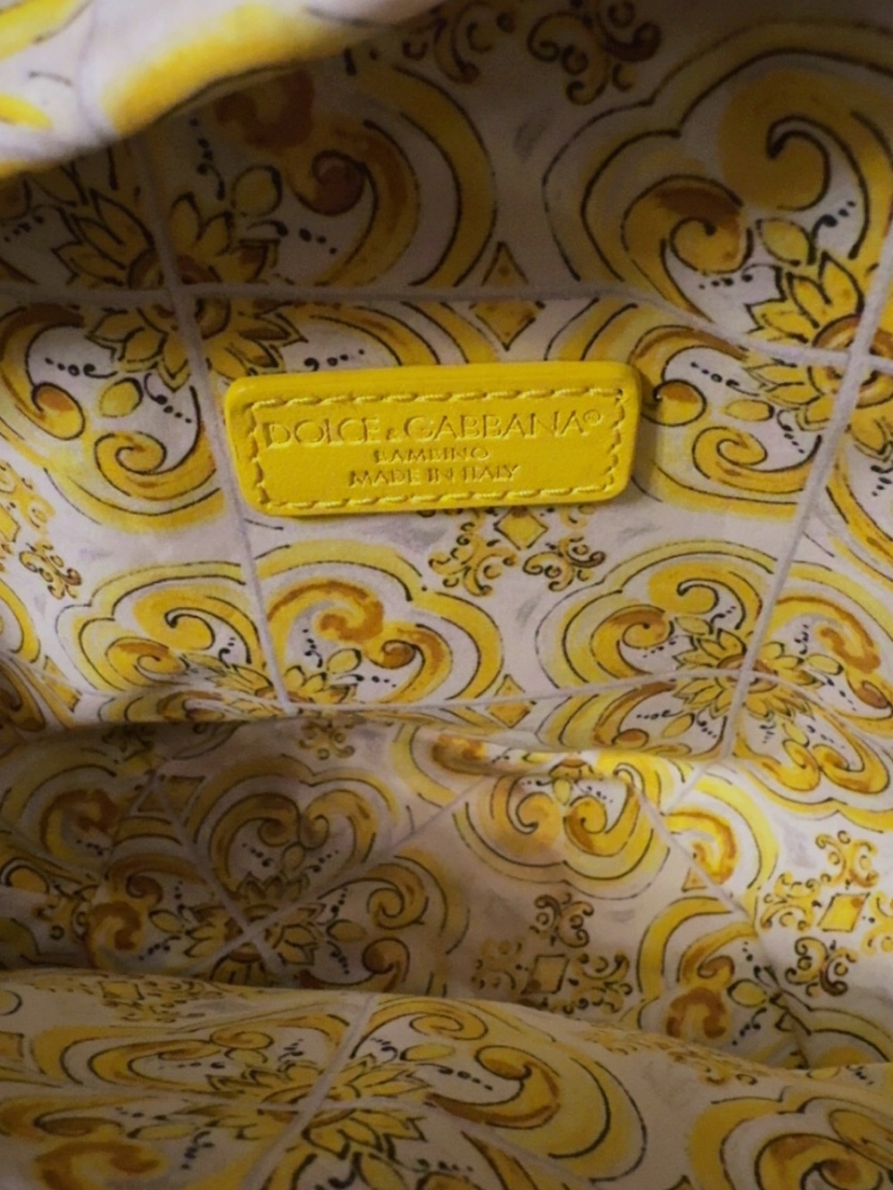 Dolce & Gabbana Straw Tote with Yellow Trim and DG Embroidery - Picture 2 of 3